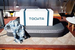 tochta packaging box on top of new divini foam mattress