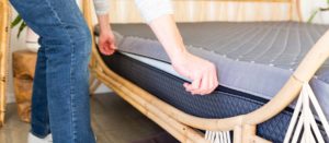 zipping up new divini memory foam split-firmness mattress
